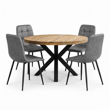 Lars Deal 115cm mango + 4x Cody dark grey, Ophalen of Verzenden, Nieuw