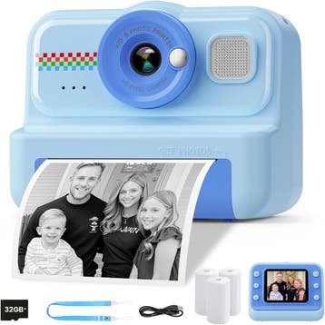 Kindercamera Instant Print | 32GB | Retourdeal 34% Korting, Ophalen of Verzenden, Zo goed als nieuw, Ontdekken, Met geluid