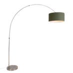 Booglamp staal mosgroene kap 50/50/25 - XL, Verzenden, Nieuw, Modern