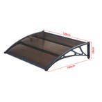 Deurluifel Mellerud afdak 120x100 cm zwart en bruin, Verzenden, Nieuw