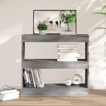 vidaXL Boekenkast/kamerscherm 80x30x72 cm grijs sonoma, Huis en Inrichting, Minder dan 50 cm, Verzenden, Nieuw, Minder dan 100 cm