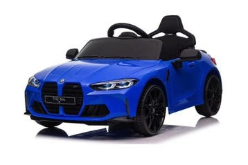 BMW M4, 12 volt elektrische kinderauto, Leder zitje, Rubbere, Ophalen of Verzenden, Nieuw