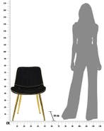 STOEL PARIS NERA/GOUD SET 2 STUKS CM 51X59X79, Ophalen of Verzenden, Nieuw
