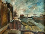 Toon Kelder (1894-1973) - Binnenschepen aan kade