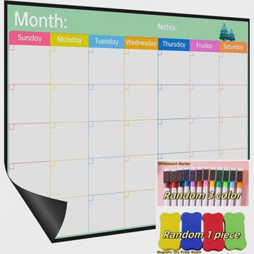 Magnetische Whiteboard Kalender voor Koelkast - Groot 17x12, Verzenden, Nieuw