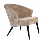 *WOONWINKEL* Dutchbone Georgia Fauteuil Beige Velvet, Huis en Inrichting, Fauteuils, Verzenden, Nieuw
