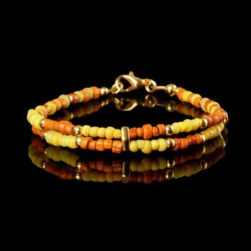 Oud-Romeins, Keizerrijk Armband met Romeinse glazen kralen