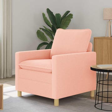 vidaXL Bank Roze 76 x 81 x 87,5 cm Stof, Huis en Inrichting, Banken | Bankstellen, Verzenden, Nieuw, Stof, Minder dan 150 cm