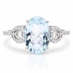Zonder minimumprijs - Ring Platina - 2.51ct. tw. Aquamarijn, Sieraden, Tassen en Uiterlijk, Ringen, Nieuw