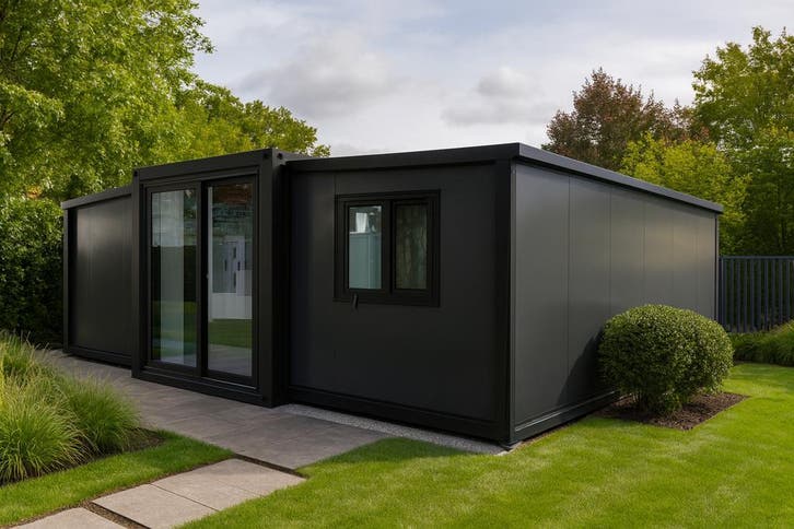 tiny house tuinkamer tuin kantoor gastenverblijf studio woon, Caravans en Kamperen, Stacaravans, tot en met 4