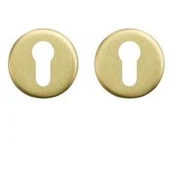 Deurbeslag | Cilinderrozet | AXA (Rond, Aluminium, Goud), Verzenden, Nieuw
