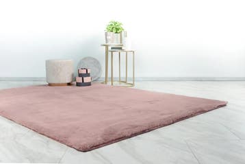 Fluffy Vloerkleed | Heaven | Uni | Poederroze | 160x230 cm, Verzenden, Nieuw