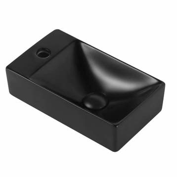 Fontein Creavit Mini 37.5x21.5x10 cm Mat Zwart (kraangat, Ophalen of Verzenden, Nieuw