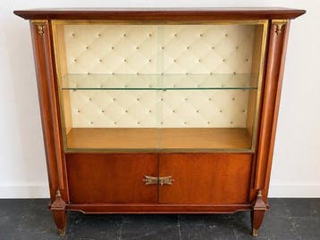 Vitrinekast - Hout - Vitrine kast art deco, Nieuw