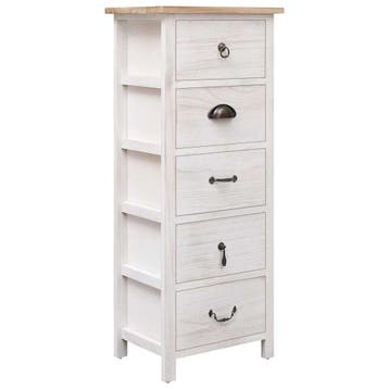 vidaXL Bijzetkast 35x25x87 cm paulowniahout, Kinderen en Baby's, Kinderkamer | Commodes en Kasten, Verzenden, Nieuw