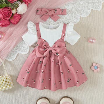 Zomerjurk met Hoofdband voor Baby Meisjes - Bloemig Design m, Verzenden, Nieuw