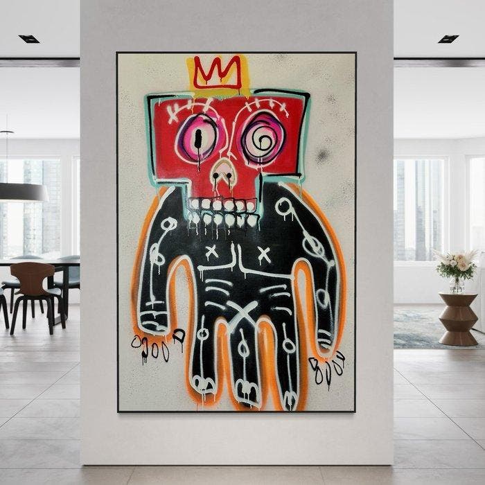 Timo Wedell - Alien - XXL - Basquiat Style, Antiek en Kunst, Kunst | Schilderijen | Modern