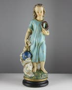 Beeld, Christ Salvator Mundi - 45 cm - Gips