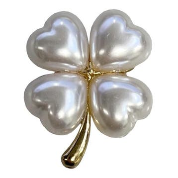 Fako Bijoux - Magnetische Broche - Klavertje Vier Parel -, Verzenden, Nieuw