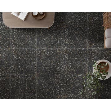 Sphinx Terrazzo Vloertegel - 60x60 cm - Mat Zwart, Ophalen of Verzenden, Nieuw