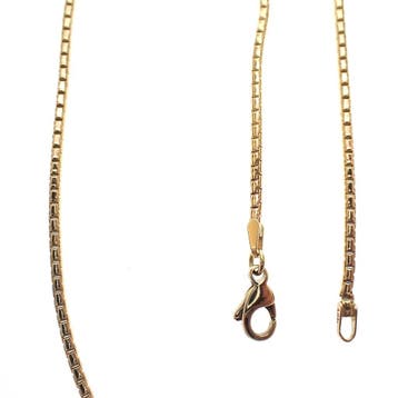 Gouden ronde Venetiaanse schakel ketting, Ophalen of Verzenden, Gebruikt, Goud, Goud
