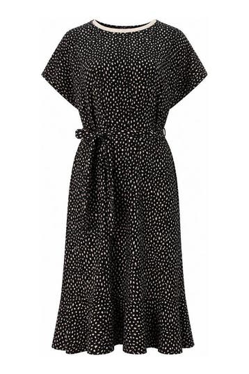 Miss Etam Plus Jurk in maat 46 Zwart, Kleding | Dames, Miss Etam Plus, Verzenden, Zo goed als nieuw, Zwart