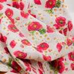 BA198 - Stof Papaveri e Margherite – Floraal Country Chic