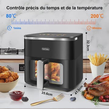 KotiCidsin Airfryer 11L - 2000W met Touchscreen en Zichtvens, Verzenden, Nieuw