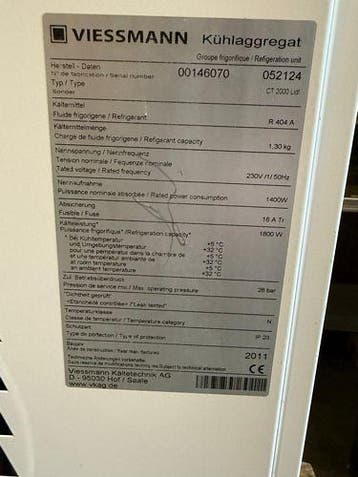 Viessmann CT2000 Koelcelmotor 18 m³ – Monoblock Plafondunit, Gebruikt