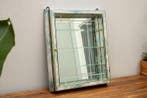 Vitrine - wandrek met drie planken - Hout, Glas - spiegel,
