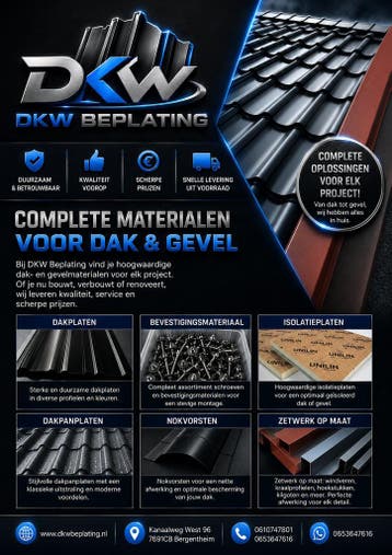 Dakpanplaten, Damwand en zetwerk | Direct Leverbaar, Nieuw, 15 m² of meer, Metaal, Ophalen