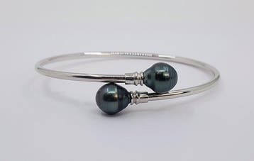 Zonder minimumprijs - Armband Zilver - 9×10 mm Tahitiaanse, Nieuw