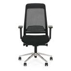 Ergonomische instelbare bureaustoel Ledderra Chroom-Zwart, Ophalen of Verzenden, Nieuw