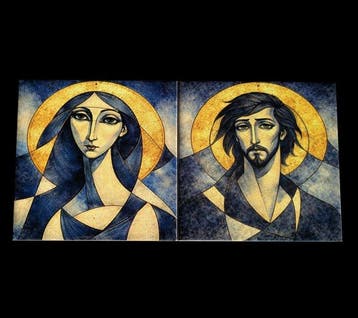 Galerie Teejo - TEEJO - ART TILES – SAINT - Lot de 2