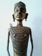 Grote Beeld Bastar 120 cm - Dhokrat - Brons - India - 20e, Antiek en Kunst