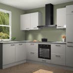 Zijdegrijze hoogglans keuken Denpasar 122009, Huis en Inrichting, Keuken | Complete keukens, Verzenden, Nieuw