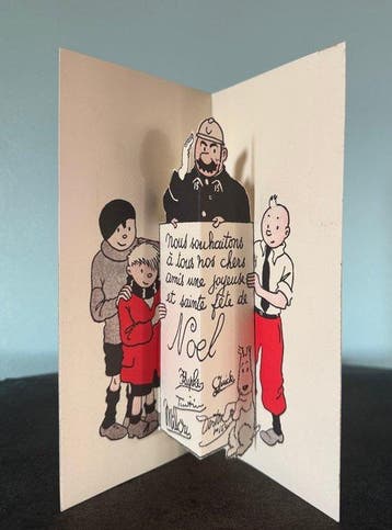 Tintin - 1 Various merchandise objects - Carte de vœux pop, Nieuw