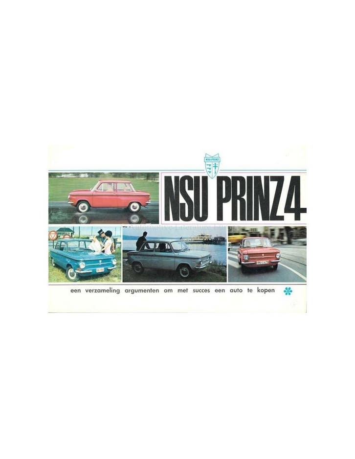 1966 NSU PRINZ 4 BROCHURE NEDERLANDS, Boeken, Auto's | Folders en Tijdschriften