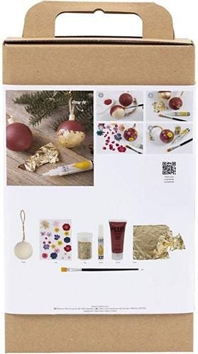 Diykit pakket hobbyset kerstballen decoupage met, Ophalen of Verzenden, Nieuw