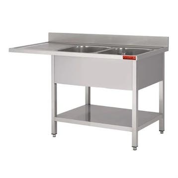 Spoeltafel met onderstel en onderblad 1600x 700x850 mm  |..., Verzenden, Nieuw in verpakking