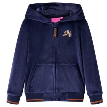 vidaXL Kinderjas met capuchon 104 marineblauw, Verzenden, Nieuw