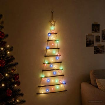 vidaXL Hangende Kerstboom 120 cm 50 LEDs Meerkleurig, Verzenden, Nieuw