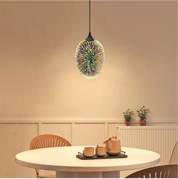3D Fireworks Hanglamp – Moderne Kleurrijke Plafondlamp Glas, Verzenden, Nieuw