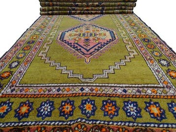 Kazak - Gereinigd - Vloerkleed - 375 cm - 113 cm, Nieuw