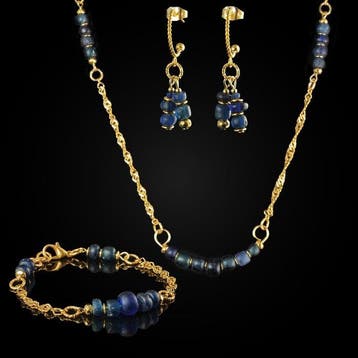 Oud-Romeins Earrings, Bracelet, en halsketting met Romeinse
