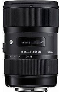 Sigma A 18-35 mm F1.8 DC HSM 72 mm filter (geschikt voor, Verzenden, Zo goed als nieuw, Standaardlens