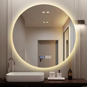 LED Badkamerspiegel Rond Ø50 cm – Modern, Touchsensor, Verzenden, Nieuw