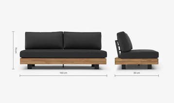 Hoek Loungeset Los Angeles Antraciet Acacia The Outsider, Verzenden, Nieuw