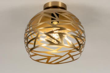 Rietveld Plafondlampen - Goud - Metaal, Verzenden, Nieuw