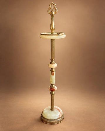 Asbak - Onyx - Grote staande asbak., Antiek en Kunst